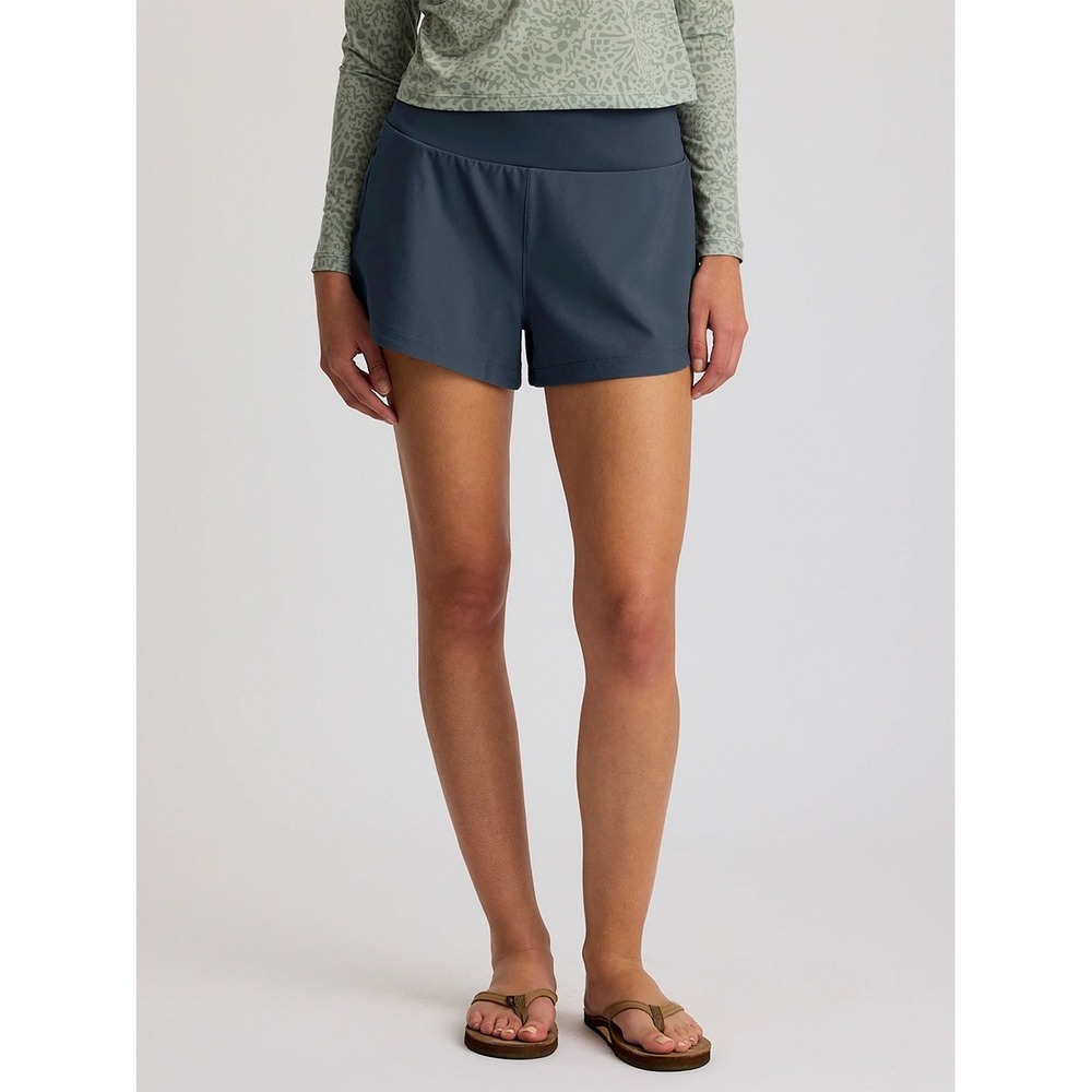 Free Fly‎ Womens Bamboo Lined Active Breeze 3" XL Shorts in shade storm cloud
